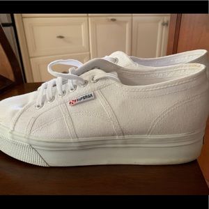 Superga platforms size 10